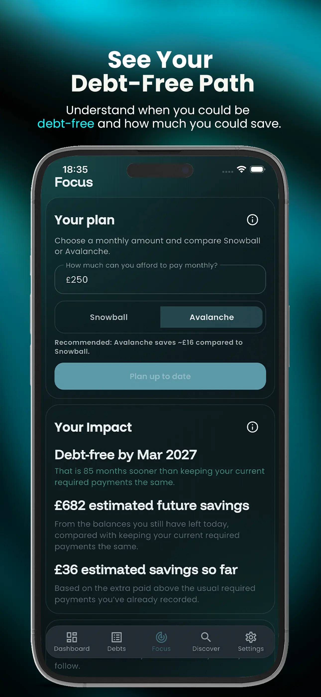 Clear Balance focus planning screenshot